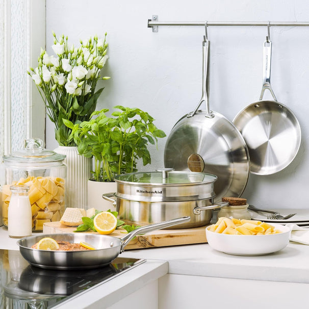 KitchenAid Koekenpan Advanced RVS ø 20 cm - zonder anti-aanbaklaag