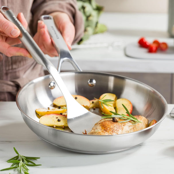 KitchenAid Koekenpan Advanced RVS ø 28 cm - zonder anti-aanbaklaag