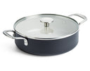 KitchenAid Hapjespan / Sauteerpan met deksel Aluminium Mat Zwart ø 24 cm / 3.1 Liter - keramische anti-aanbaklaag
