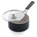 KitchenAid Steelpan Aluminium Mat Zwart ø 16 cm / 1.6 Liter - met deksel - keramische anti-aanbaklaag