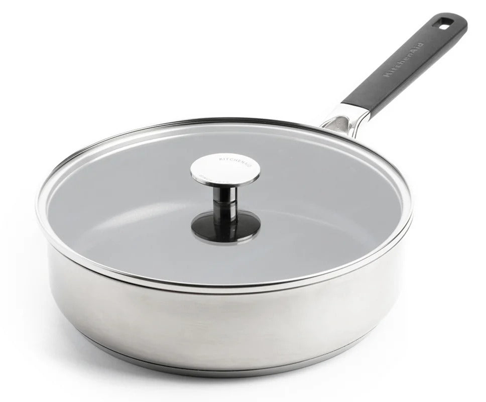 KitchenAid Hapjespan / Sauteerpan met deksel Classic RVS ø 26 cm / 3.6 Liter