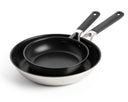 KitchenAid Koekenpannenset Classic RVS 2-delig - ø 20 & 28 cm - keramische anti-aanbaklaag