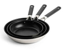 KitchenAid Koekenpannenset Classic RVS 3-delig - ø 20, 24 & 28 cm - keramische anti-aanbaklaag