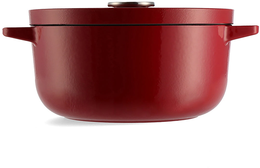 KitchenAid Braadpan Gietijzer Empire Red ø 22 cm / 3.3 Liter - zijaanzicht