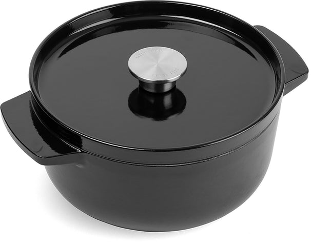 KitchenAid Braadpan Cast Iron Onyx Black ø 22 cm / 3.3 Liter - geëmailleerde anti-aanbaklaag