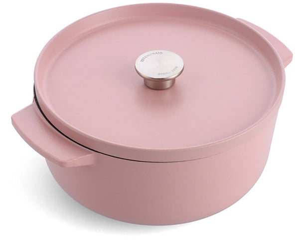KitchenAid Braadpan Cast Iron Dried Rose ø 26 cm / 5.2 Liter - geëmailleerde anti-aanbaklaag