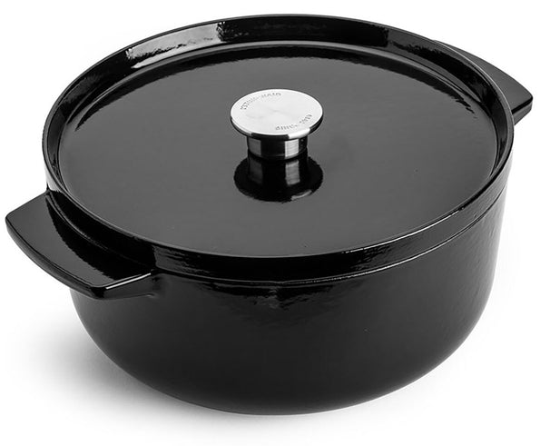 KitchenAid Braadpan Cast Iron Onyx Black ø 26 cm / 5.2 Liter - geëmailleerde anti-aanbaklaag
