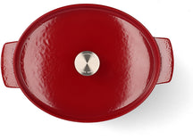 KitchenAid Braadpan Ovaal Gietijzer Empire Red 30 cm / 5.6 Liter - bovenaanzicht