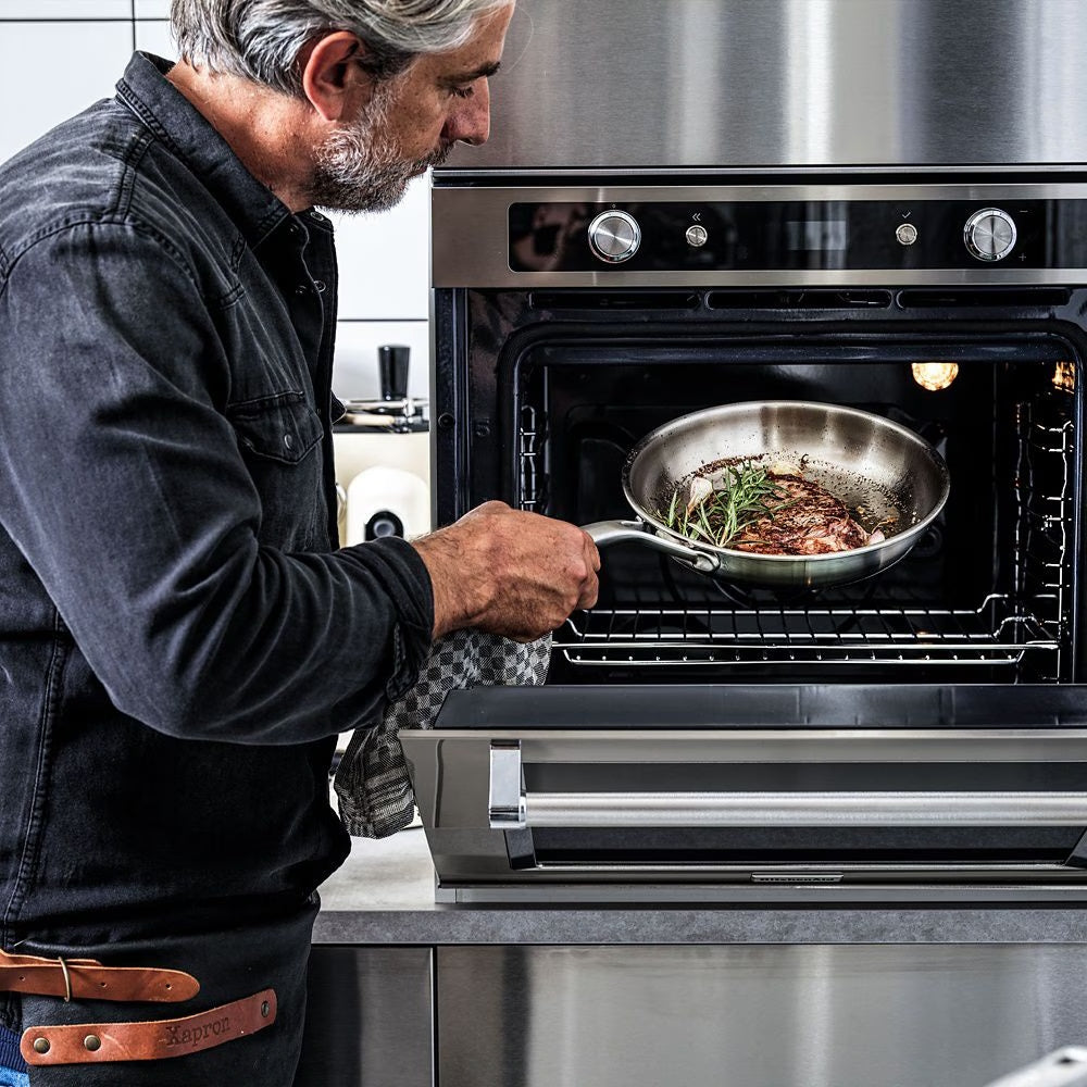 KitchenAid Koekenpannenset - Multi-Ply RVS - ø 24 en 28 cm - zonder anti-aanbaklaag