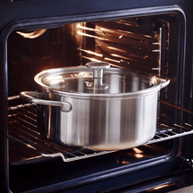 KitchenAid Pannenset Multi-Ply Stainless Steel 6 -delig - Kookpan ø 20, 24 cm, Steelpan ø 16 cm & Koekenpan ø 24 cm + Koekenpan Classic Forged ø 24 & 28 cm