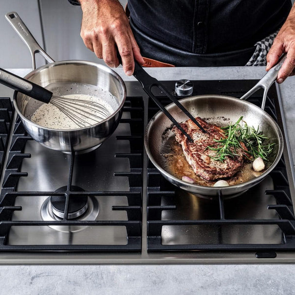 KitchenAid Koekenpan Tri-Ply RVS ø 24 cm - zonder anti-aanbaklaag