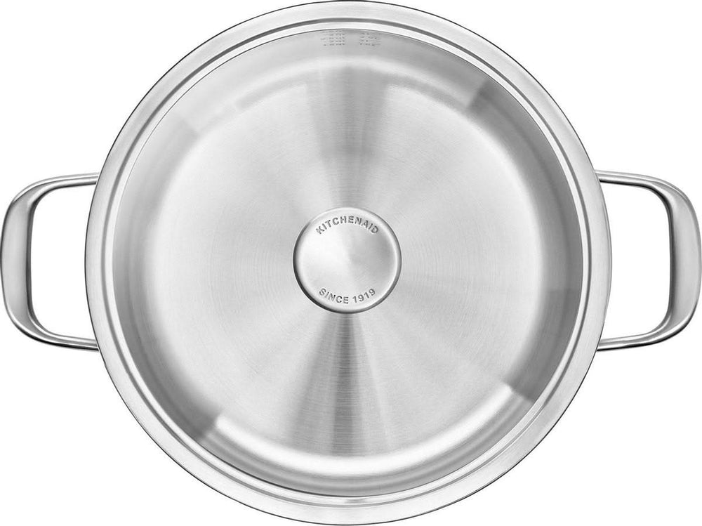 KitchenAid Kookpan Tri-Ply RVS ø 24 cm / 4.9 Liter - bovenaanzicht