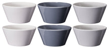 Cookinglife Soepkommen / Kommen - Siaki Wit / Blauw / Grijs ø 14 cm - Porselein - 6 stuks