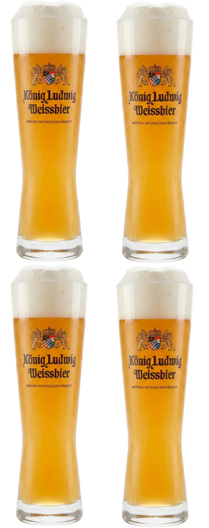 Konig Ludwig Bierglazen Weizen 500 ml - 4 Stuks