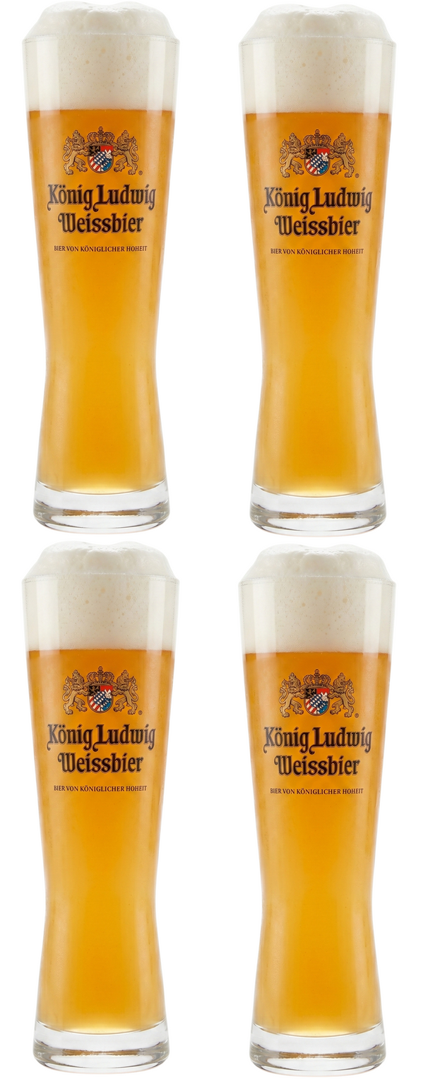 Konig Ludwig Bierglazen Weizen 500 ml - 4 Stuks