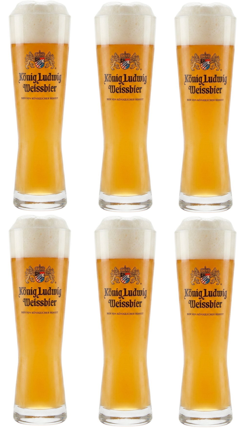 Konig Ludwig Bierglazen Weizen - 500 ml - 6 stuks