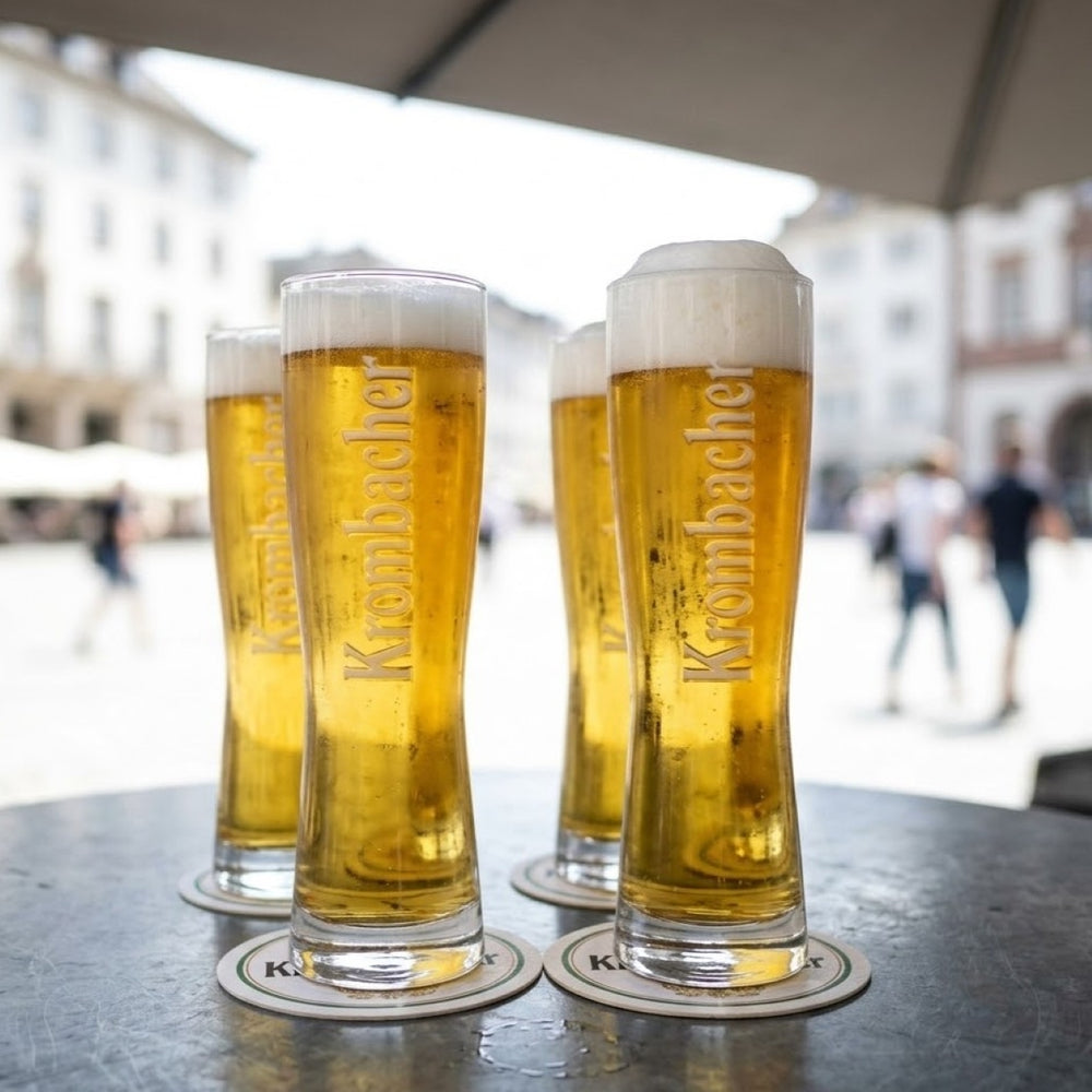 Krombacher Bierglazen Star Cup 250 ml - 4 stuks