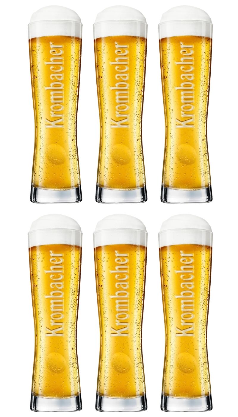 Krombacher Bierglazen Star Cup 250 ml - 6 stuks