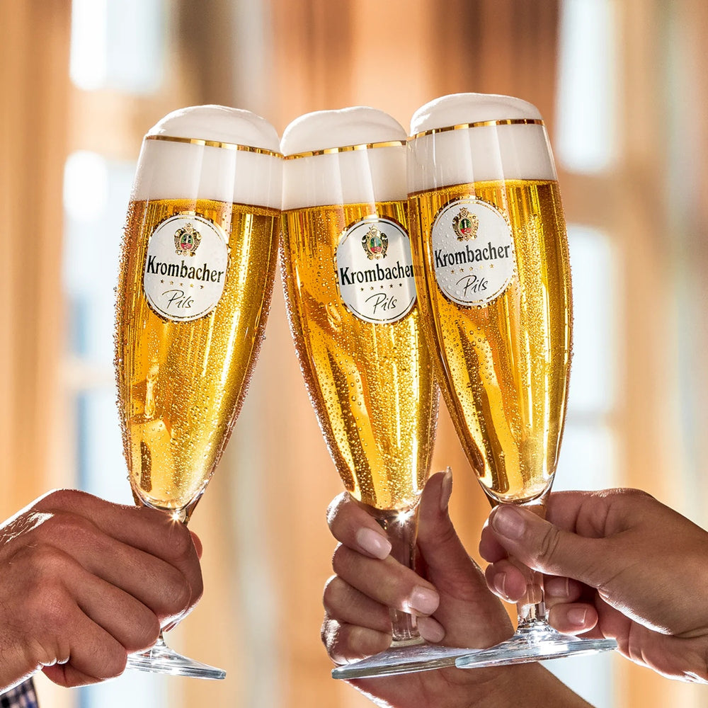Krombacher Bierglazen  op Voet 300 ml - 4 stuks