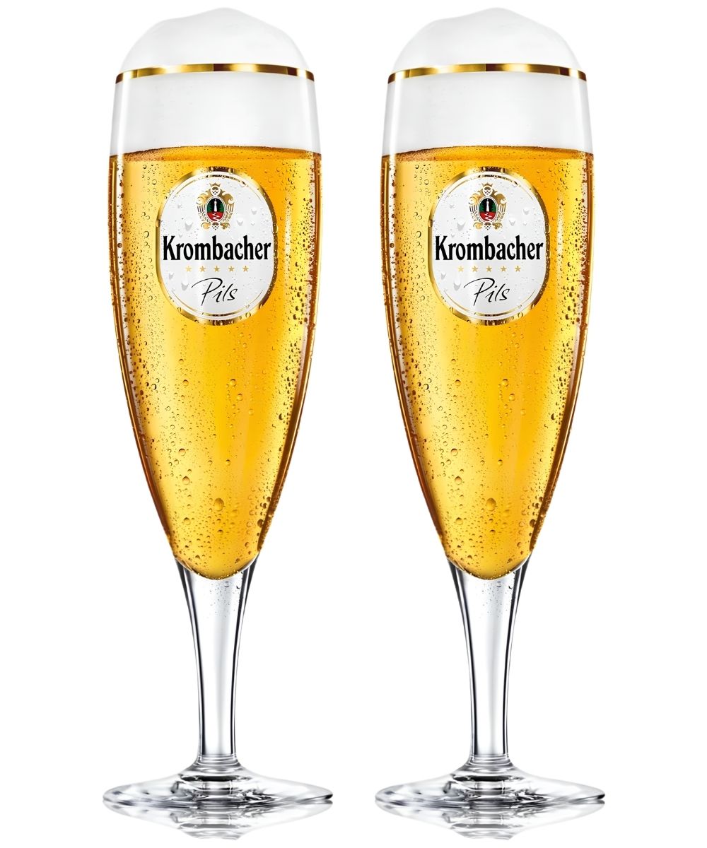 Krombacher Bierglazen op Voet 300 ml - 2 stuks