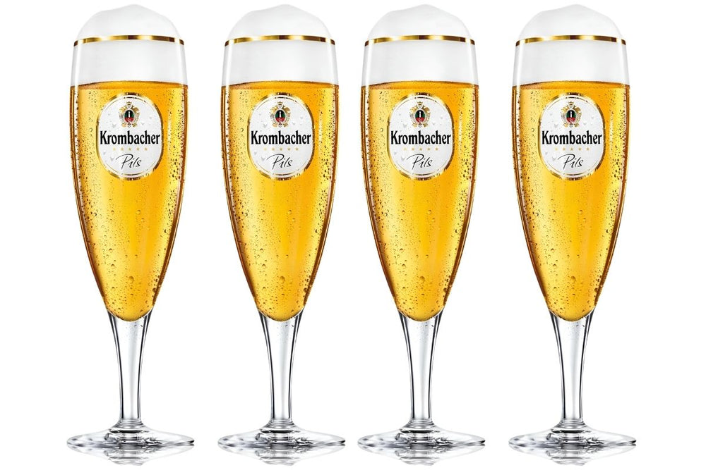 Krombacher Bierglazen  op Voet 300 ml - 4 stuks
