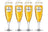 Krombacher Bierglazen  op Voet 300 ml - 4 stuks