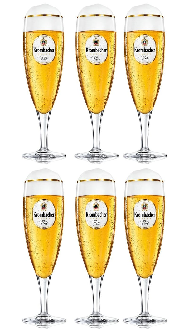 Krombacher Bierglazen  op Voet 300 ml - 6 stuks