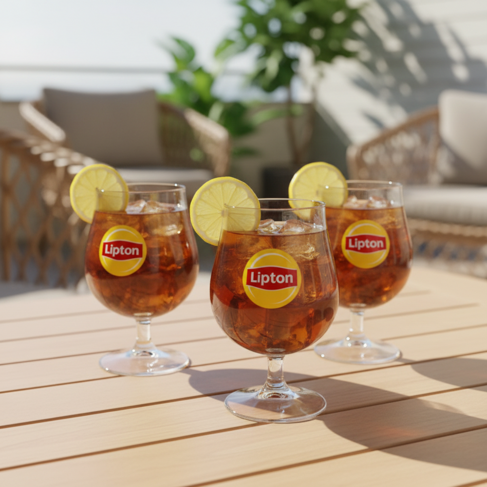 Lipton Ice Tea Bol Glazen - Transparant - 250 ml - 6 stuks
