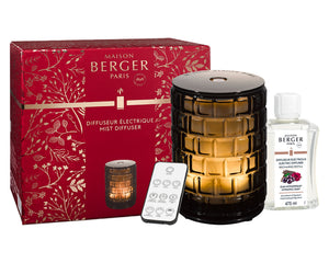 Maison Berger Mistdiffuser Celebration Noir - Hypnotic Oud - inhoud doos met afstandsbediening