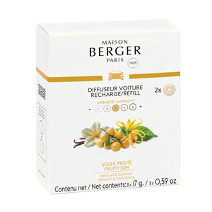 Maison Berger Navulling - voor autoparfum - Fruity Sun - 2 stuks