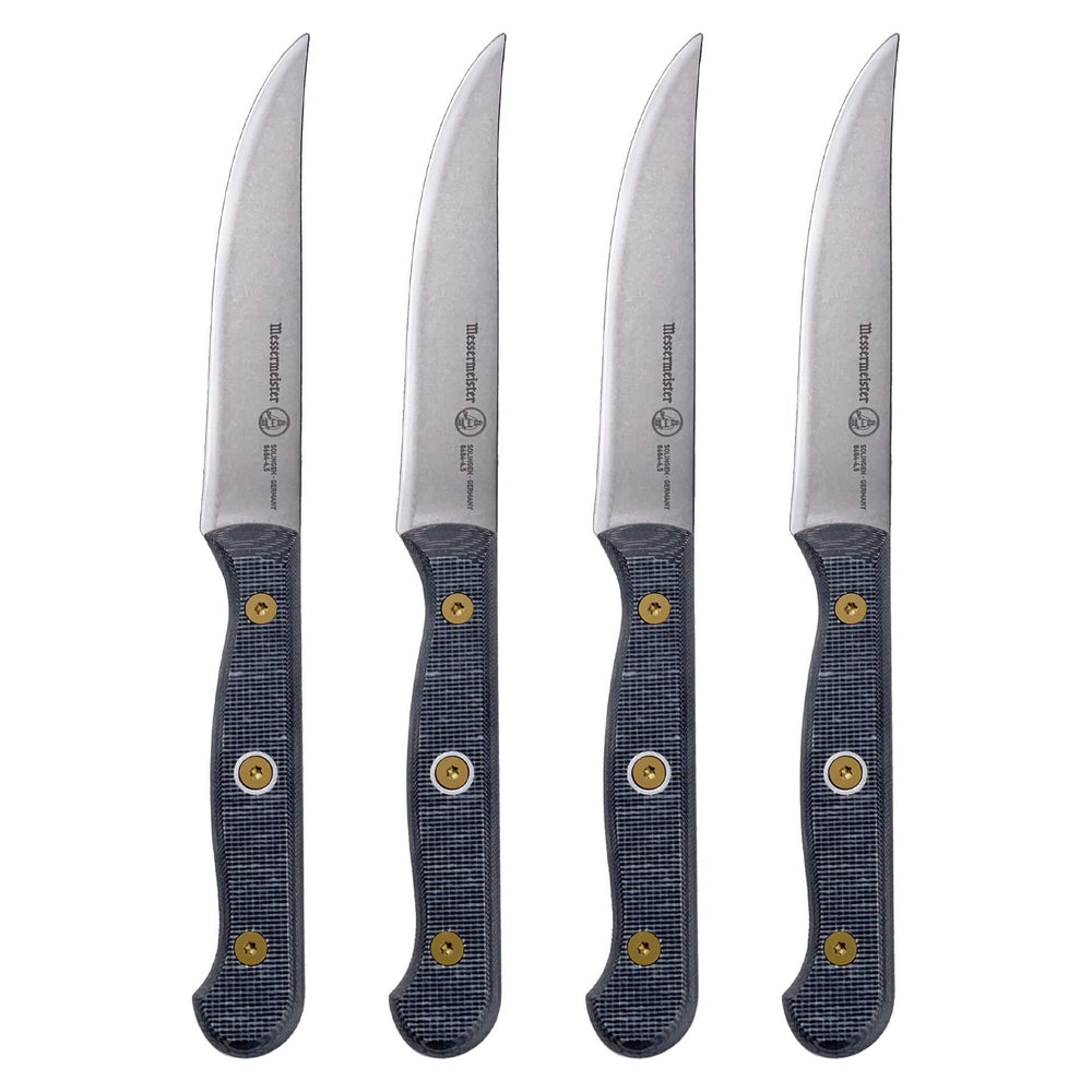 Messermeister Steakmessen Custom 12 cm - 4 stuks - bovenaanzicht