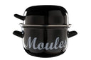 Cosy & Trendy Mosselpan - Emaille - Zwart - ø 18 cm / 2.8 liter - geëmailleerde anti-aanbaklaag