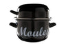 Cosy & Trendy Mosselpan - Emaille - Zwart - ø 18 cm / 2.8 liter - geëmailleerde anti-aanbaklaag