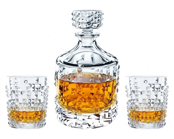 Nachtmann Whiskey Set Punk 3-delig - Karaf 750 ml & 2 Whiskeyglazen 348 ml