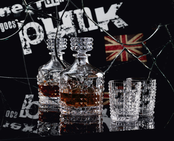 Nachtmann Whiskey Set Punk 3-delig - Karaf 750 ml & 2 Whiskeyglazen 348 ml