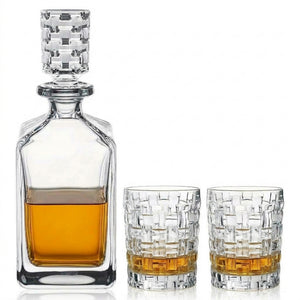 Nachtmann Whiskey Set Bossa Nova 3-delig - Karaf 750 ml & 2 Whiskeyglazen 330 ml gevuld