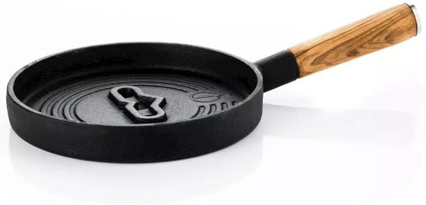 Forged Serveerpannetje Churrasco - Gietijzer / Olijfhout - ø 18 cm