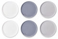 Cookinglife Ontbijtborden / Dessertborden Siaki - Wit / Blauw / Grijs ø 19 cm - Porselein - 6 stuks