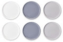 Cookinglife Ontbijtborden / Dessertborden Siaki - Wit / Blauw / Grijs ø 19 cm - Porselein - 6 stuks