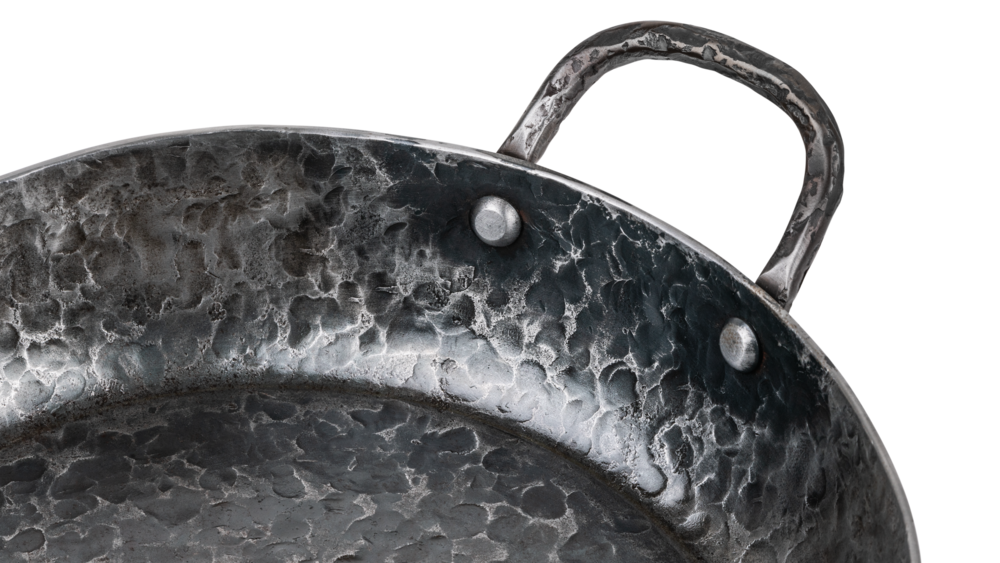Forged Koekenpan Carbonstaal met 2 handvatten ø 24 cm - geschikt voor alle warmtebronnen - zonder anti-aanbaklaag