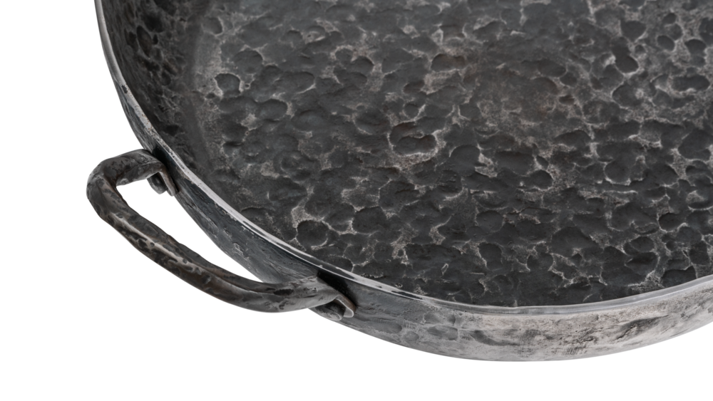 Forged Koekenpan Carbonstaal met 2 handvatten ø 24 cm - geschikt voor alle warmtebronnen - zonder anti-aanbaklaag