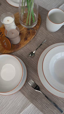 Cookinglife Serviesset Stratton 24-delig / 6 personen - 6 dinerborden, 6 ontbijtborden, 6 diepe borden en 6 kommen
