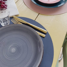 Cookinglife 6 Placemats + 6 Onderzetters - Vegan leer - Zwart