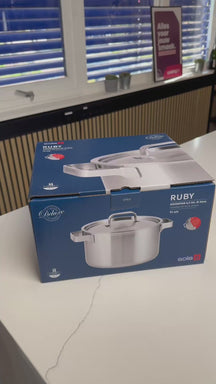 Sola Kookpan / Soeppan met deksel Ruby - Triply RVS ø 24 cm / 5.5 liter - geschikt voor alle warmtebronnen
