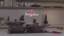 BerlingerHaus Pannenset Nordic Mat Bordeaux 7-Delig - Kookpan ø 20, 24, 28 cm, Koekenpan ø 20 & 24 cm - Geschikt voor alle warmtebronnen