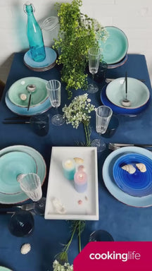Cookinglife Dinerborden Delice Blauw ø 26.5 cm - 6 stuks