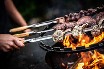 Forged BBQ Spies Churrasco - Olijfhout / Staal - V - vorm - 70cm
