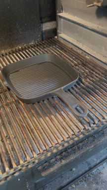 Blackwell Grillpan Gietijzer Cast Iron 23 x 23 cm - geschikt voor alle warmtebronnen - zonder anti-aanbaklaag