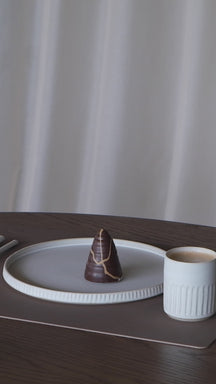 LIND DNA Placemats Nupo - Leer - Truffle - Curved - 44 x 37 cm - 2 Stuks
