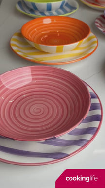 Cookinglife Diepe Borden / Pastaborden Summer Vibes ø 21 cm - 6 stuks